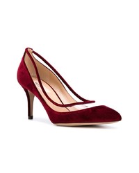 Темно-красные замшевые туфли от Valentino