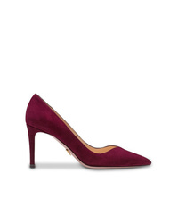 Темно-красные замшевые туфли от Prada
