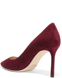 Темно-красные замшевые туфли от Jimmy Choo