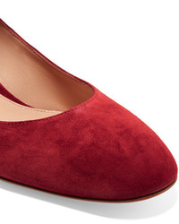 Темно-красные замшевые туфли от Gianvito Rossi