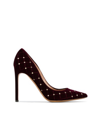 Темно-красные замшевые туфли от Valentino
