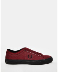 Мужские темно-красные кеды от Fred Perry