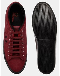 Мужские темно-красные кеды от Fred Perry