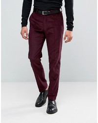 Мужские темно-красные классические брюки от Asos