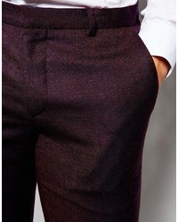 Мужские темно-красные классические брюки