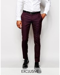Мужские темно-красные классические брюки от Selected