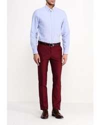 Мужские темно-красные классические брюки от Topman