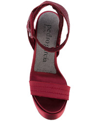 Женские темно-красные кожаные босоножки от Pedro Garcia