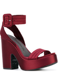 Женские темно-красные кожаные босоножки от Pedro Garcia