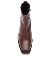 Темно-красные кожаные ботильоны от Mara Mac