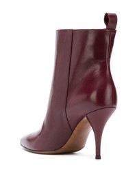 Темно-красные кожаные ботильоны от L'Autre Chose