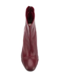 Темно-красные кожаные ботильоны от Del Carlo