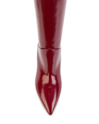 Темно-красные кожаные ботильоны от Marni