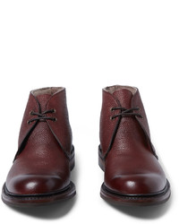 Темно-красные кожаные ботинки дезерты от Cheaney