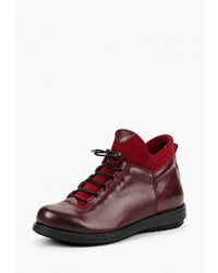 Женские темно-красные кожаные ботинки на шнуровке от Alessio Nesca