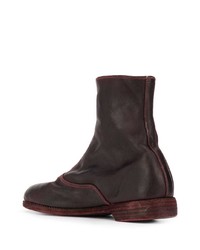 Мужские темно-красные кожаные ботинки челси от Guidi