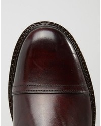 Мужские темно-красные кожаные ботинки челси от Base London