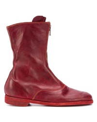Мужские темно-красные кожаные ботинки челси от Guidi
