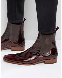 Мужские темно-красные кожаные ботинки челси от Jeffery West