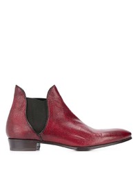 Мужские темно-красные кожаные ботинки челси от Lidfort