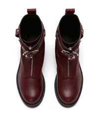 Мужские темно-красные кожаные ботинки челси от JW Anderson