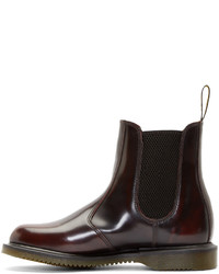 Женские темно-красные кожаные ботинки челси от Dr. Martens