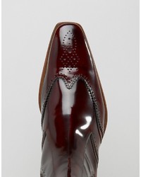 Мужские темно-красные кожаные ботинки челси от Jeffery West