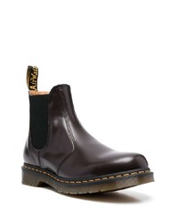 Мужские темно-красные кожаные ботинки челси от Dr. Martens