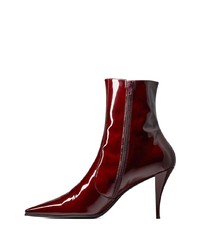 Мужские темно-красные кожаные ботинки челси от Saint Laurent
