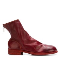 Мужские темно-красные кожаные ботинки челси от Guidi