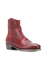 Мужские темно-красные кожаные ботинки челси от Ajmone