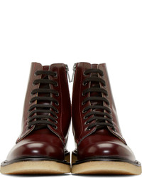 Мужские темно-красные кожаные ботинки от Common Projects