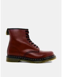 Мужские темно-красные кожаные ботинки от Dr. Martens