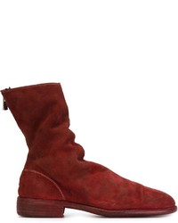 Мужские темно-красные кожаные ботинки от Guidi