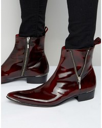 Мужские темно-красные кожаные ботинки от Jeffery West