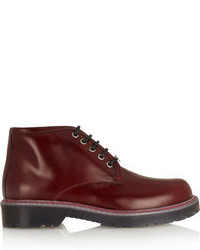 Женские темно-красные кожаные ботинки от MCQ