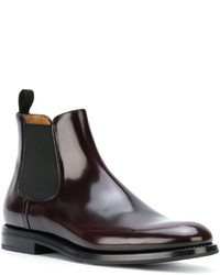 Женские темно-красные кожаные ботинки от Church's