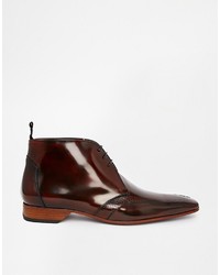 Мужские темно-красные кожаные ботинки от Jeffery West