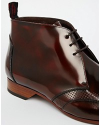 Мужские темно-красные кожаные ботинки от Jeffery West