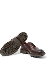 Темно-красные кожаные броги от Tricker's