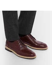 Темно-красные кожаные броги от Balenciaga