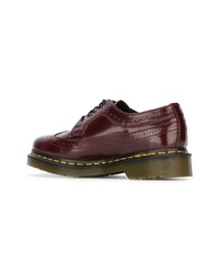 Женские темно-красные кожаные броги от Dr. Martens