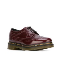 Женские темно-красные кожаные броги от Dr. Martens