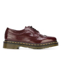 Женские темно-красные кожаные броги от Dr. Martens