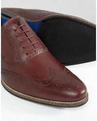 Темно-красные кожаные броги от Red Tape