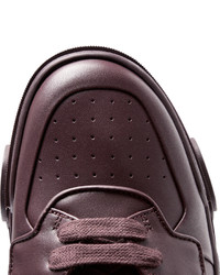 Мужские темно-красные кожаные высокие кеды от Givenchy