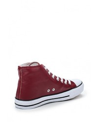 Женские темно-красные кожаные кеды от Bella Comoda