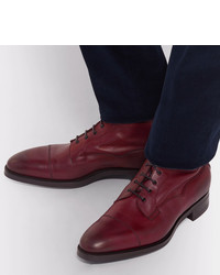 Мужские темно-красные кожаные классические ботинки от Edward Green