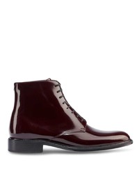 Мужские темно-красные кожаные классические ботинки от Saint Laurent
