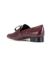 Темно-красные кожаные лоферы на платформе от Dorateymur